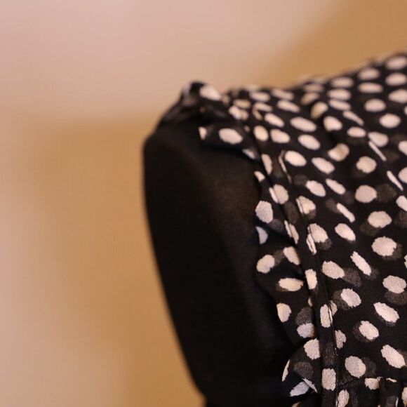 Kate Spade Polka Dot Tie Neck Blouse Sz S - Picture 6 of 8